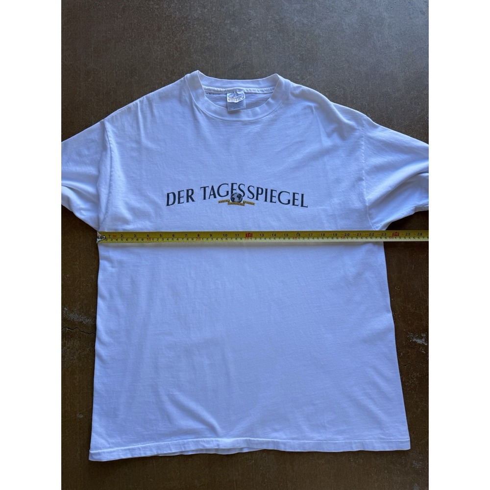 VTG 90s Der Tagesspiegel German Daily Newspaper Promo Berlin T-Shirt XL - Picture 7 of 8